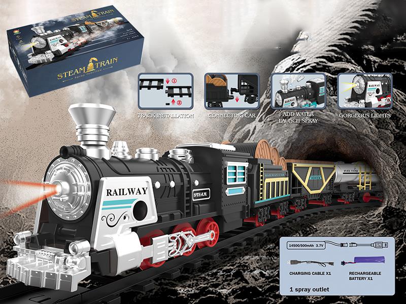 Simulated Retro Train Model Electric Steam Train Track(Charging)