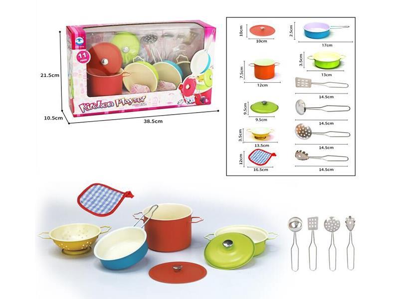 Stainless Steel Tableware Toys 11pcs