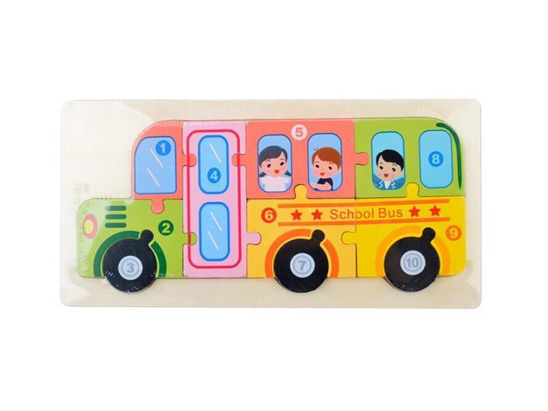 Wooden Bus 3D Jigsaw Puzzle (Non-infringement)
