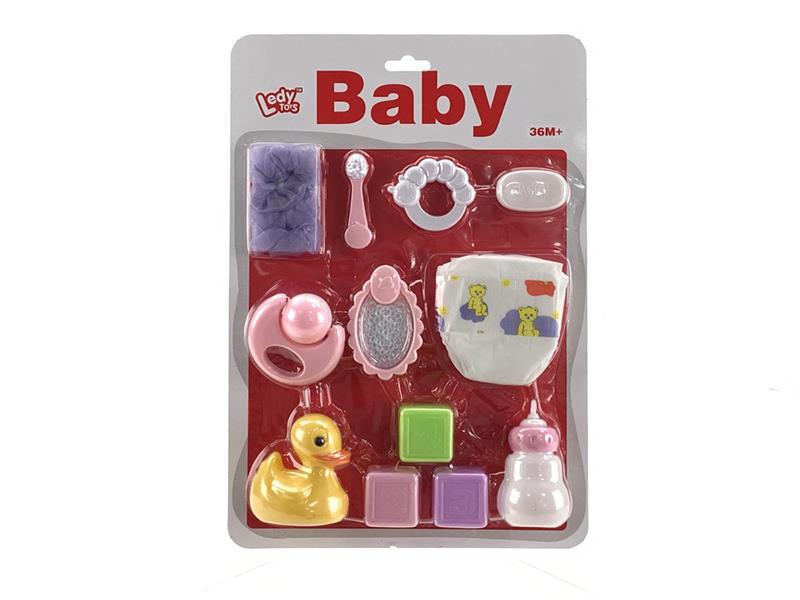 Bath Towel + Bath Ball + Diaper + Duck + Baby Bottle + Accessories