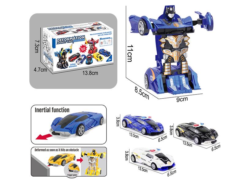 Friction Crash One Key Deformation Lamborghini Police Car 1PCS