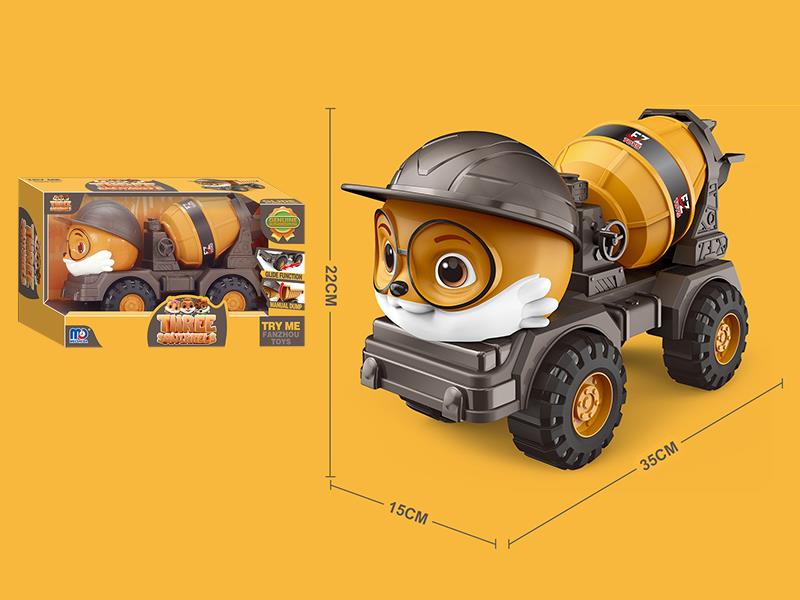 Large Size Three Squirrel Slide Engineering Truck