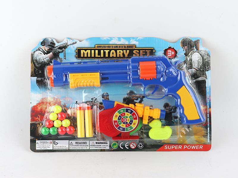 Revolver Soft Bullet Gun+Duck+Small Target+Police Badge