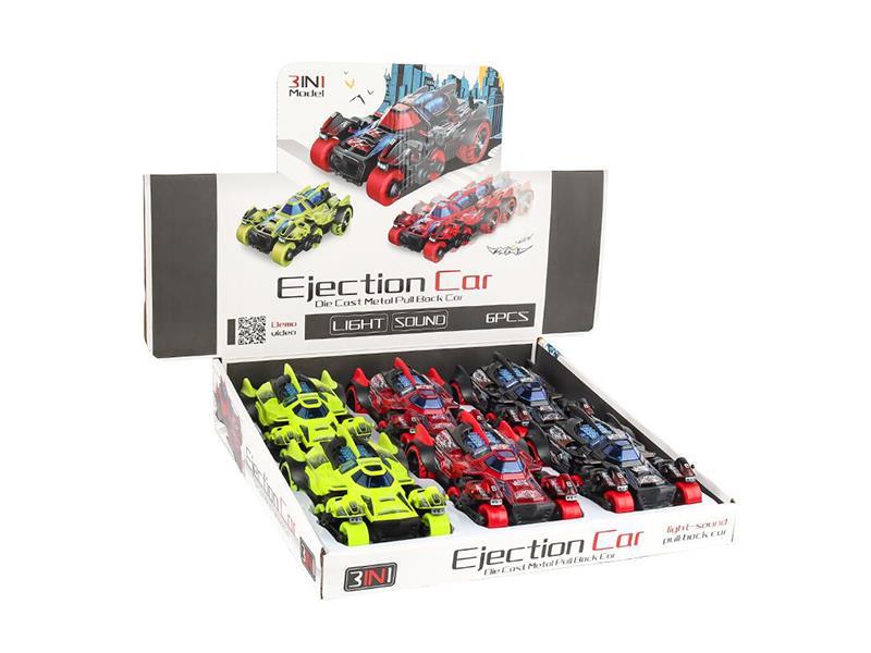 Die Cast Metal Ejection Car 6pcs