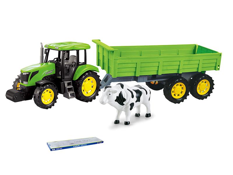 Friction Farm Tractor With Tailer