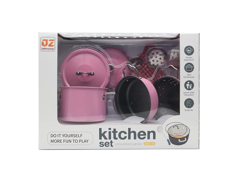 Pink Stainless Steel Tableware Toys
