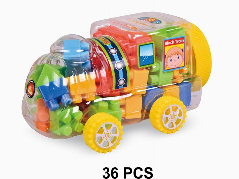 Train Shape Can Packing Building Blocks 36pcs