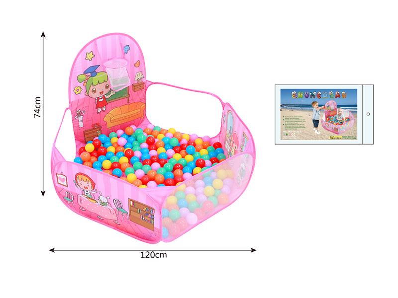 Ocean Ball Pool With Basketball Hoop