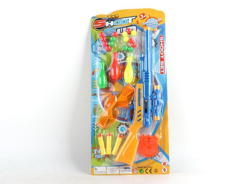 Rifle Soft Bullet Gun+Bowling Ball Toy Set