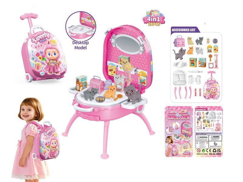 4-In-1 Hand-Held Handle Alloy Backpack Set For Labub Pet Cat, Infringement