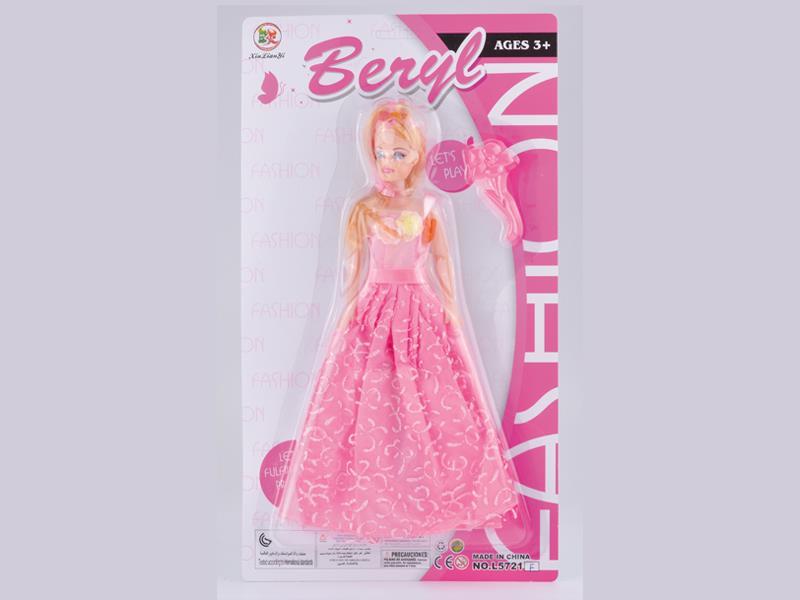 11.5-Inch Hollow Doll+Flower Comb Toy