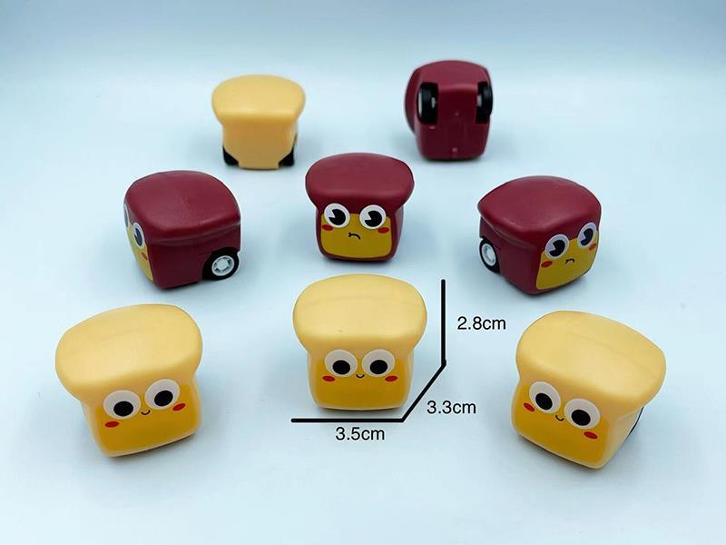 Cartoon Bread Pull Back Car