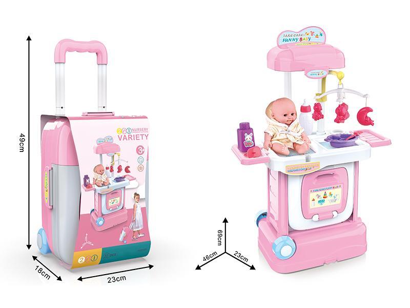 2-In-1 Nursery Drawbar Suitcase