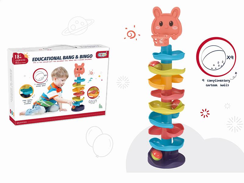 9 Layer Track Rolling Ball With 4 AB Balls, 5 Blow Bottles Balls