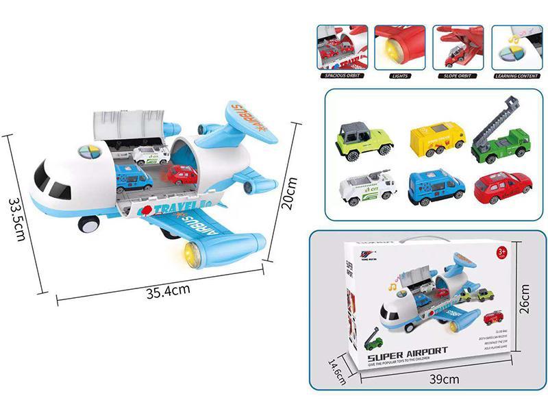 City Friction Series Airplane (With 6pcs Alloy Car)