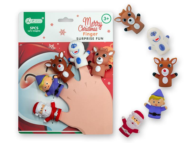 Vinyl  Santa Claus Animal Head Hand Puppet