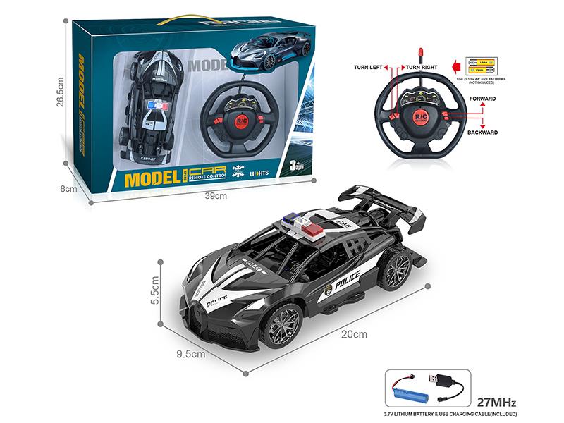 27MHz 1:18 4-Channel Remote Control Bugatti Police Car(Including Batteries)