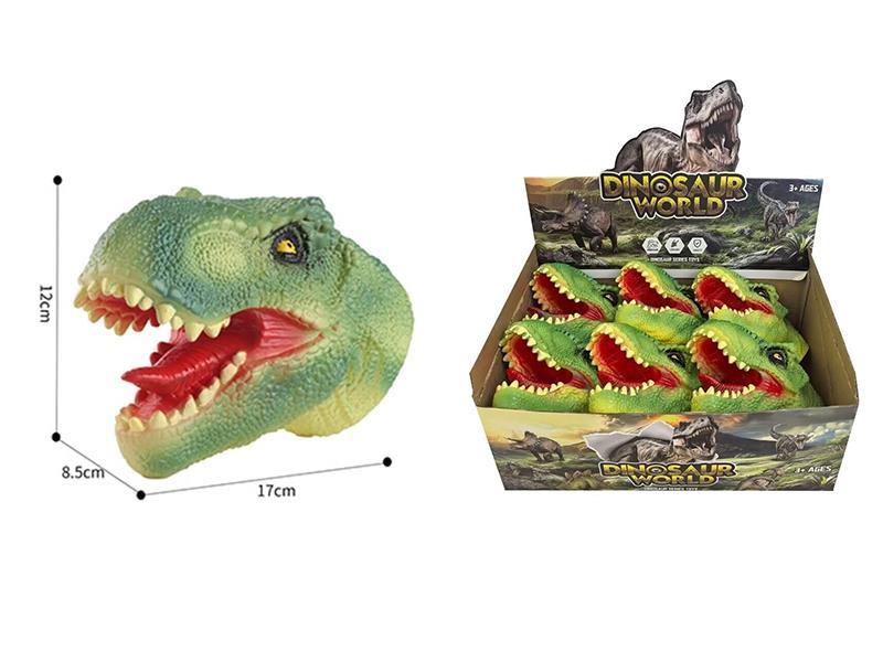 Soft Plastic Dinosaur Hand Puppet 6pcs