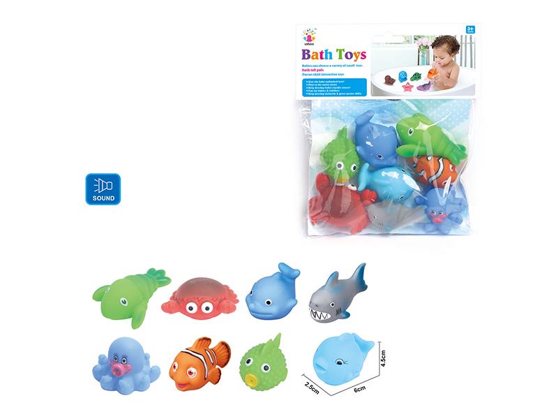 Cute Animals Kids Bath Toy Set