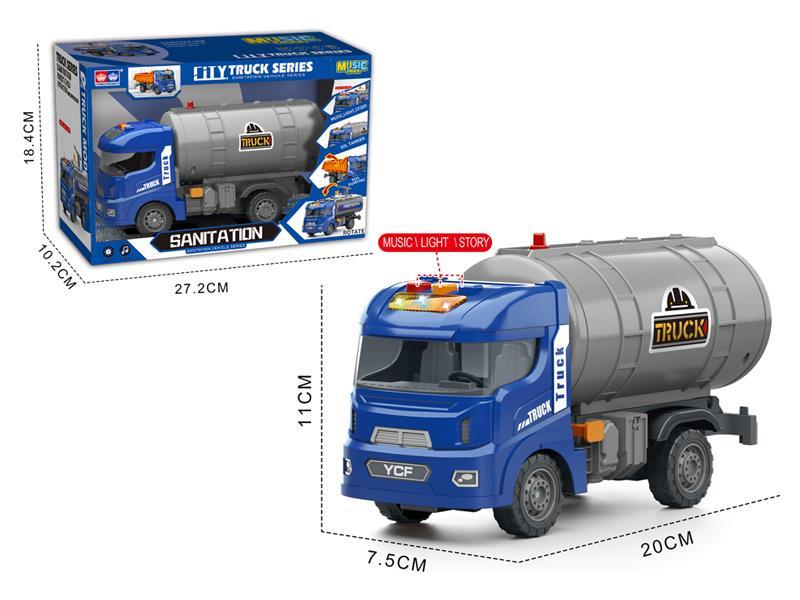 Friction Sanitation Truck With Light And Music(Oil Tank Truck)