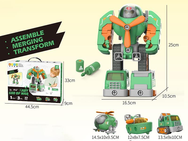 DIY Assemble Transformation Toys - Gabe The God Of War