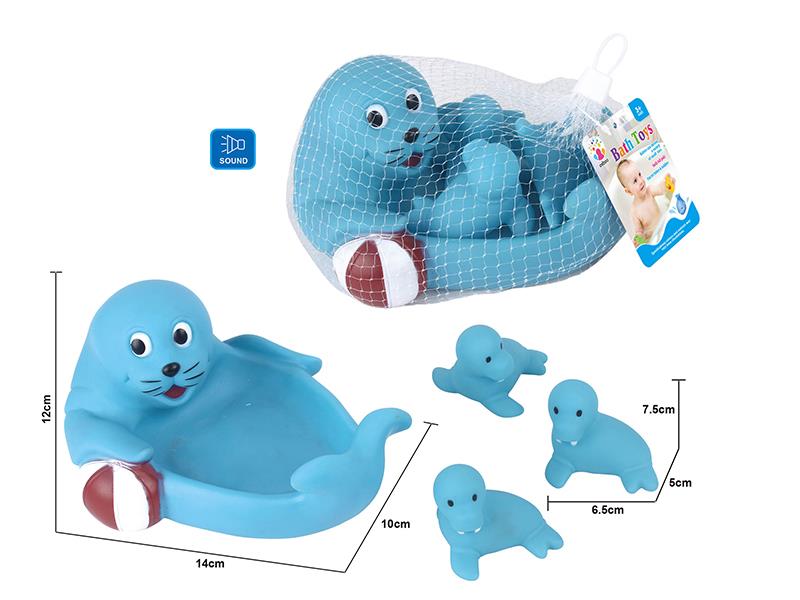 Cute Dolphin Kids Bath Toy Set