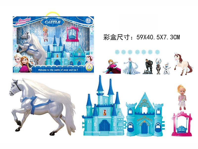 Frozen Castle + Horse