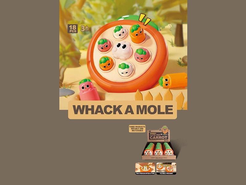 Mini Stress-Relieving Whack-A-Mole - Radish Version(18PCS)