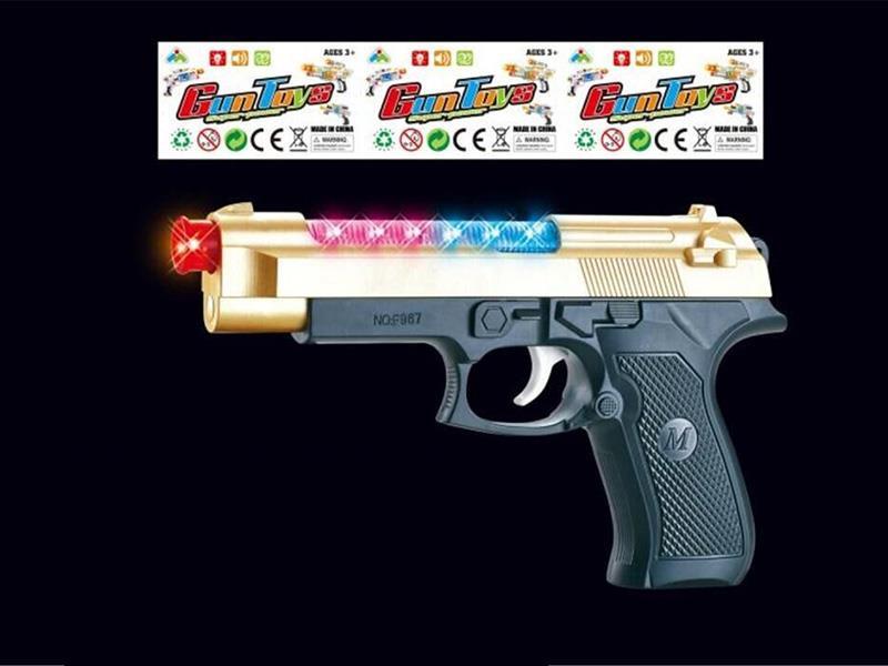 Spray-Painted Gun With Lights And Sound