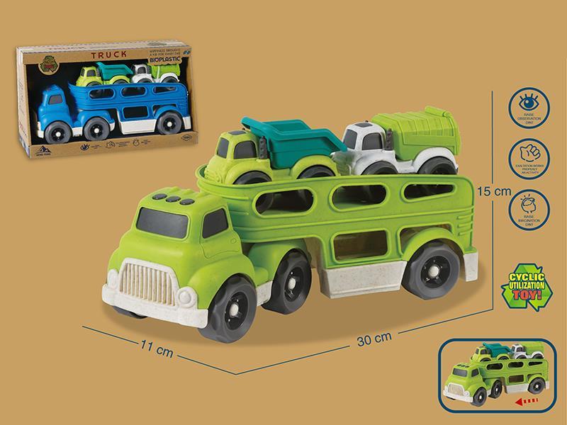 Straw Material Slide Trailer With 2 Straw Material Slide Car