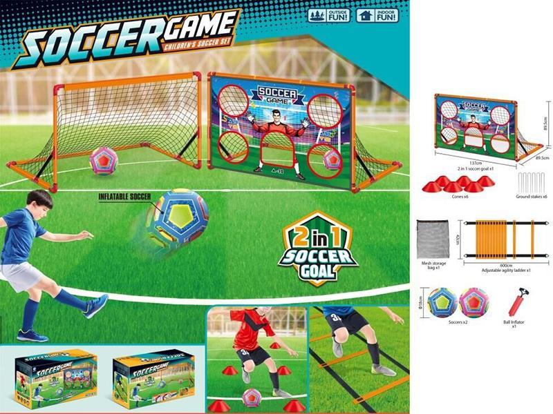 Folding Football Goal Set(Adjustable Agilty Ladder)