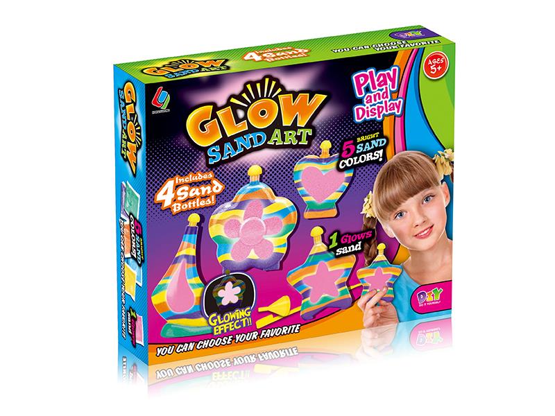 Creative Kids DIY Sand Art(Glow In The Dark,4 Sand Bottles)