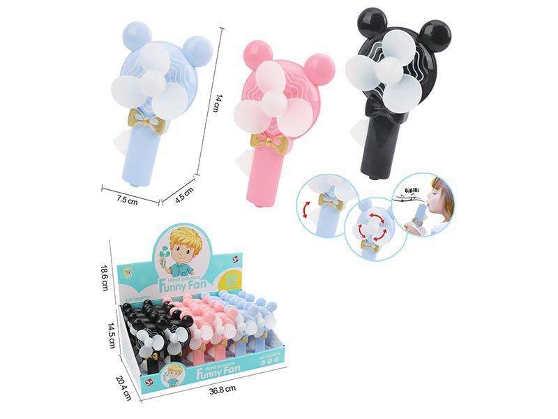 Mini Mickey Mouse Fan With Whistle 24PCS