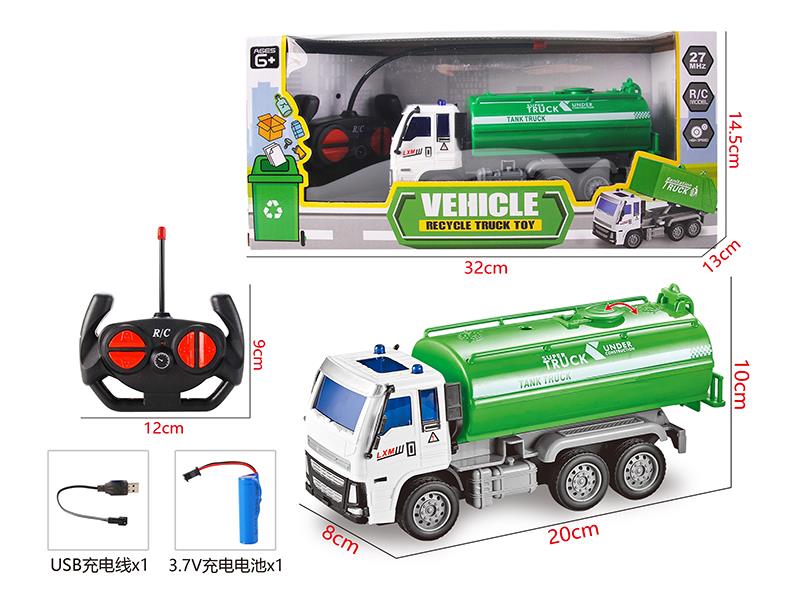 4-Channel Remote Control Sanitation Tank Truck