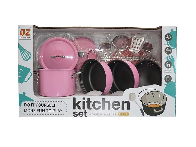 Pink Stainless Steel Tableware Toys