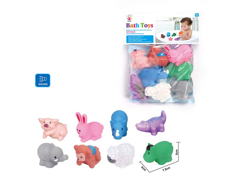 Cute Animals Kids Bath Toy Set