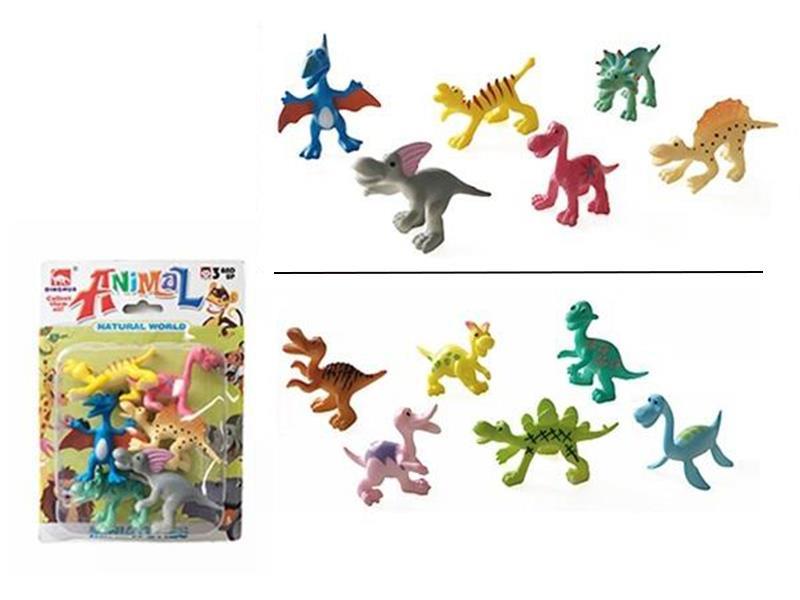 6pcs Cartoon Dinosaurs
