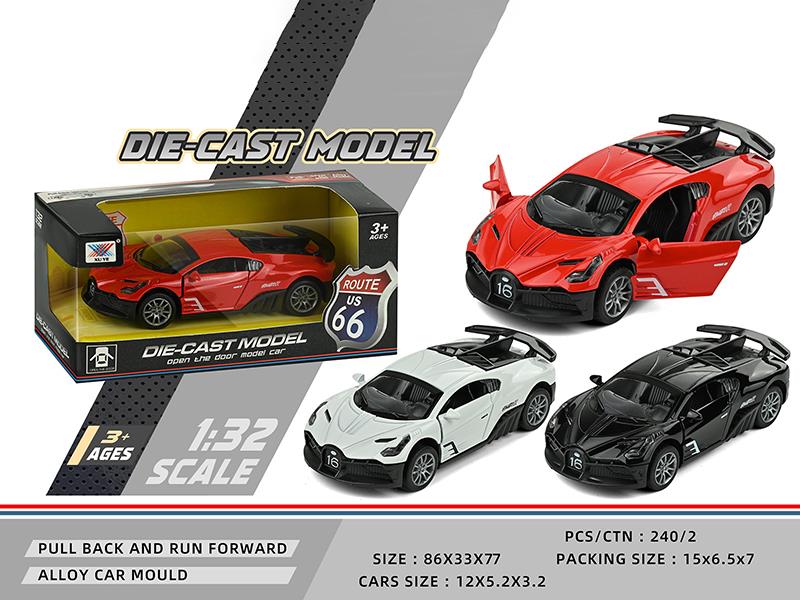 1:32 Pull Back Open The Door Alloy Model Car Bugatti(1PS)