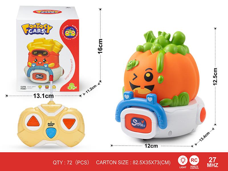 27Mhz 2-Channel Remote Control Vinyl Pumpkin Car(With Lights)