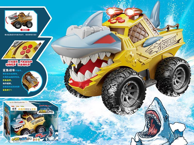 Friction Shark Chariot With Light And Music