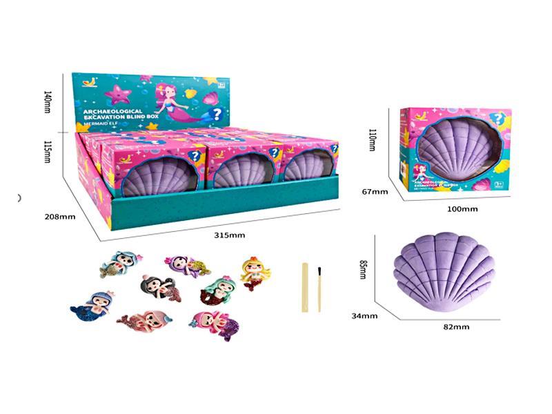 12PCS Archaeological Excavation Mermaid Elves