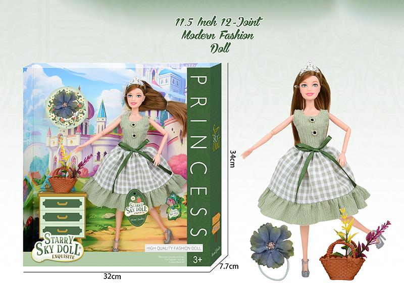 11.5 Inch 12-Joint Forest Princess Doll