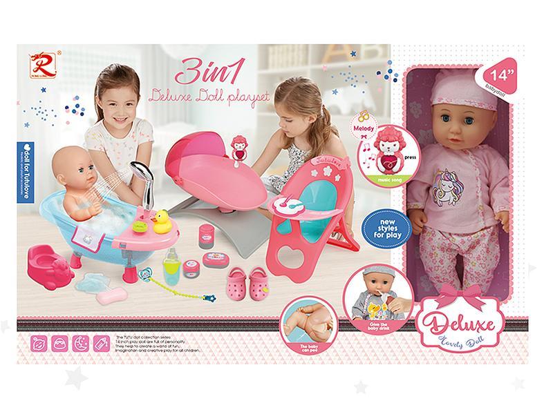 3 In 1 Deluxe Doll Playset
