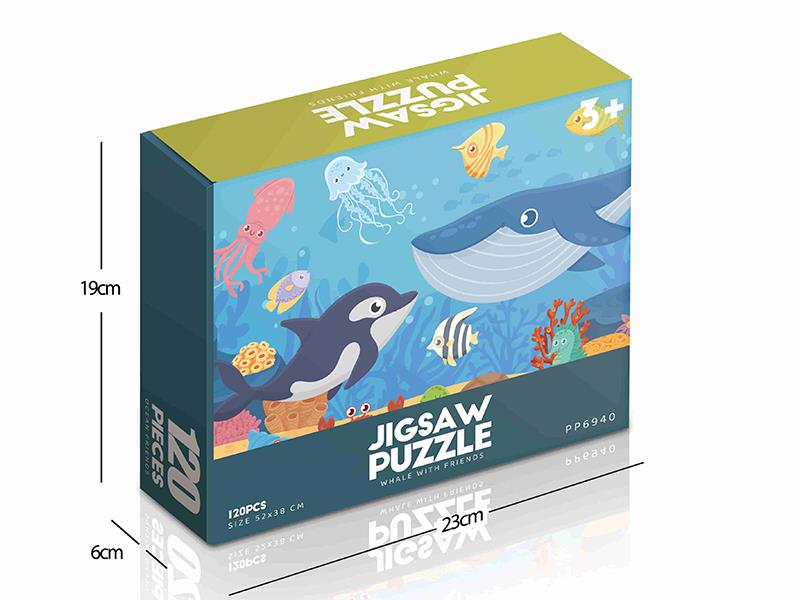 120pcs Jigsaw Puzzle - Whale With Friends