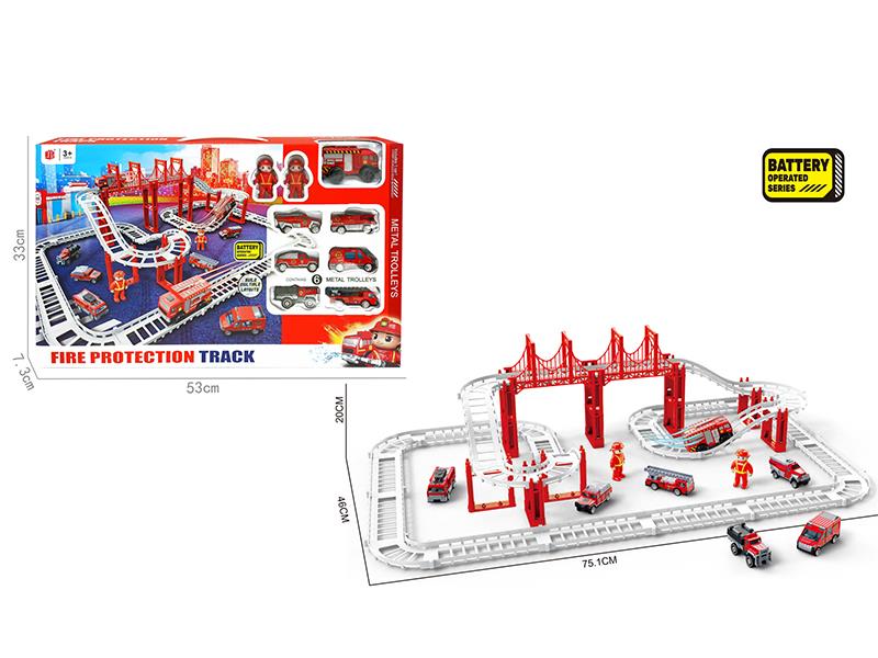 Alloy Fire Engine B/O Rail Car