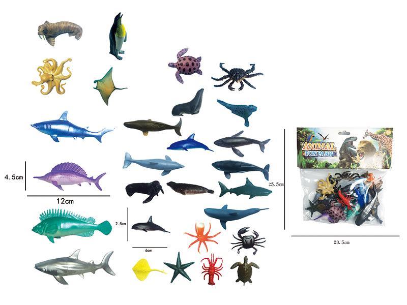 28pcs Sea Animals Set