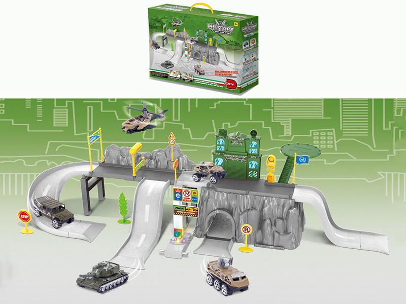 Military Alloy Parking Lot(2PCS Cars)