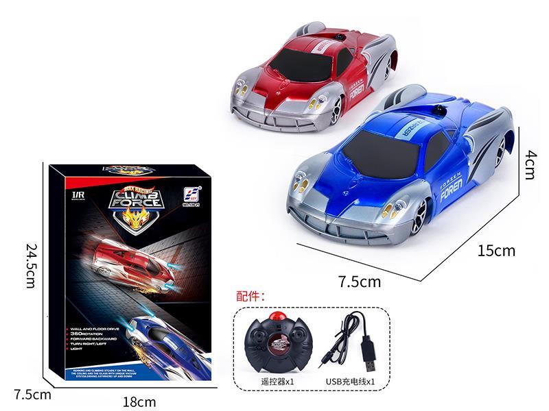 Remote Control Wall Climbing Car With Lights(Large Remote Controller)