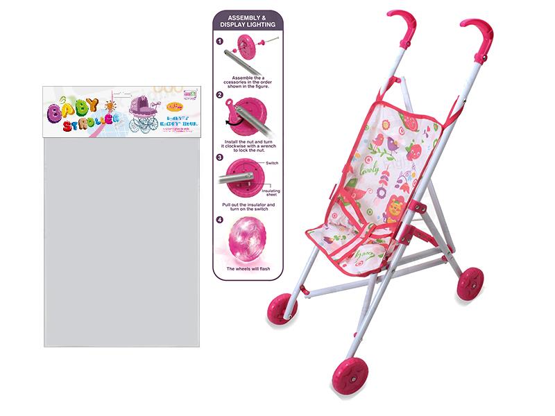 Play House Toy Baby Stroller(Wheel With Light)