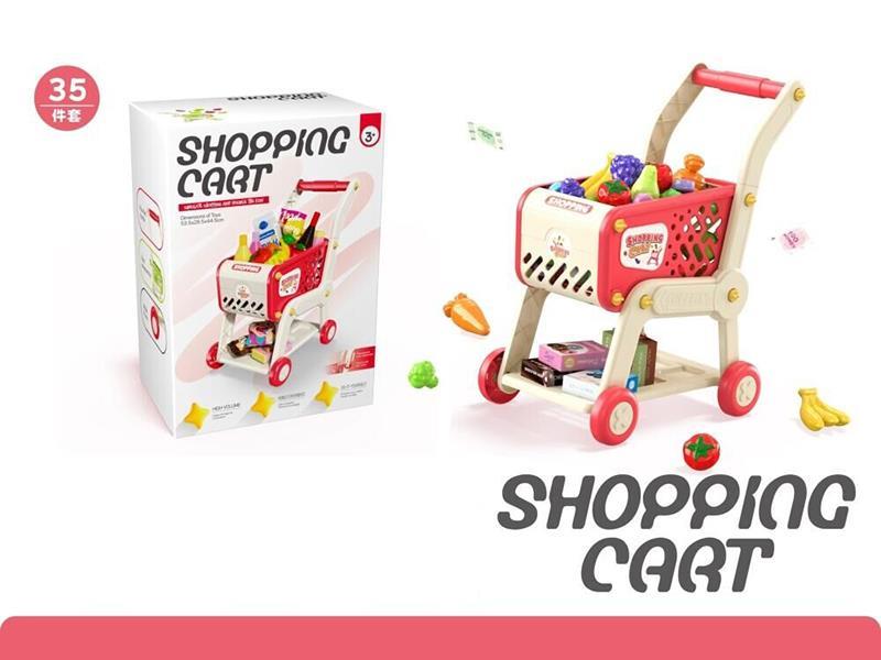 Shopping Trolley (35-Piece Set) In Red